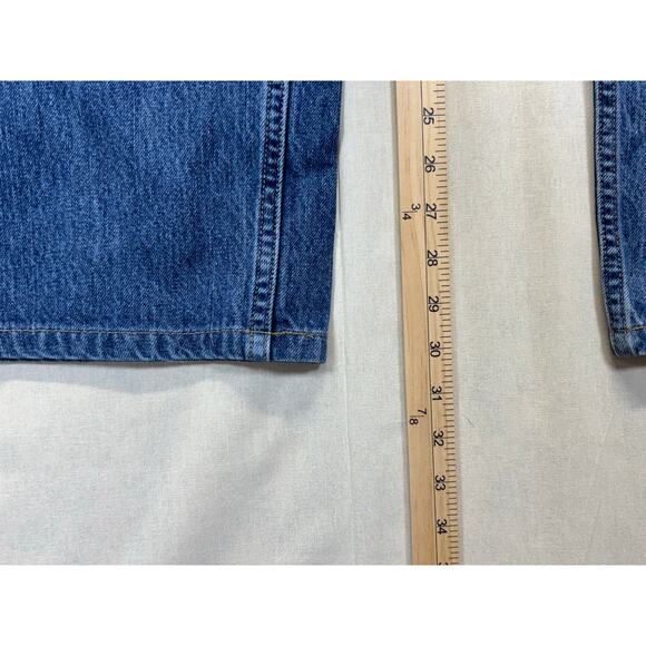 Harley Davidson Men's Original Jeans Denim Blue Dark Wash Straight Leg 42x34 - Picture 6 of 13